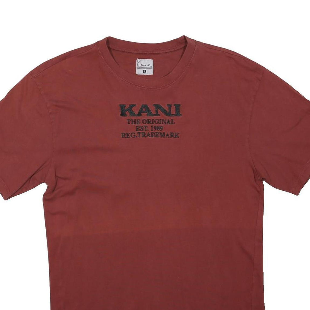 KARL KANI Mens Red Graphic T-Shirt L Short Sleeve Crew Neck Urban Streetwear