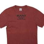 KARL KANI Mens Red Graphic T-Shirt L Short Sleeve Crew Neck Urban Streetwear