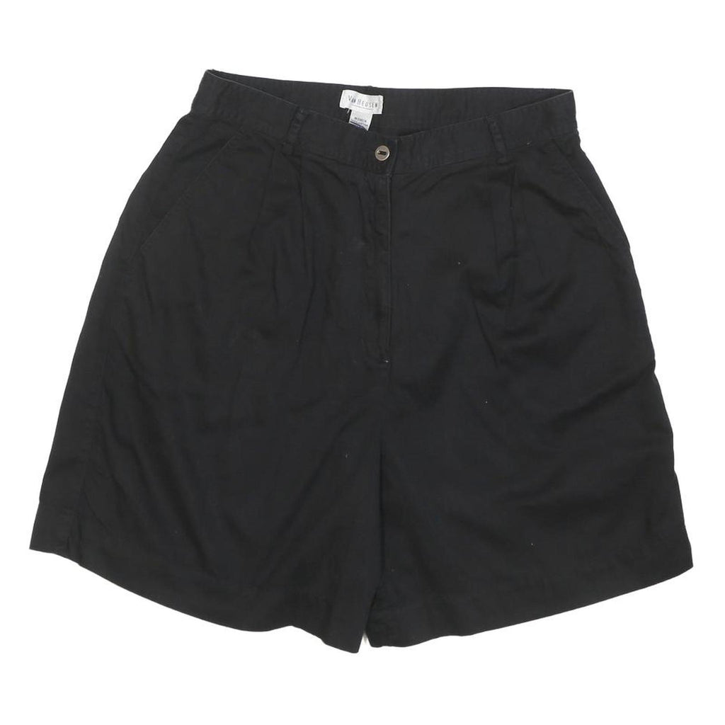 VAN HEUSEN Womens Black Casual Shorts M W30 Cotton Blend Comfortable Stylish