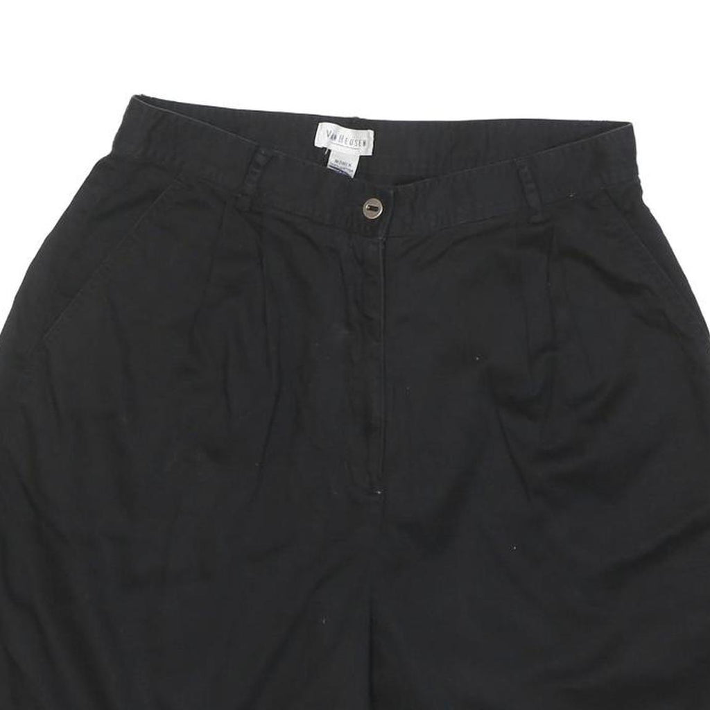 VAN HEUSEN Womens Black Casual Shorts M W30 Cotton Blend Comfortable Stylish