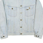 LEE Mens Blue Denim Cotton Blend Button Jacket L Classic Fit Casual Outerwear