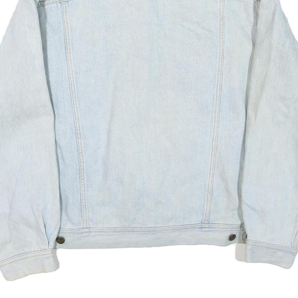 LEE Mens Blue Denim Cotton Blend Button Jacket L Classic Fit Casual Outerwear