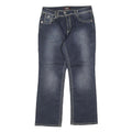 ANGELS Womens Regular Fit Blue Denim Jeans W32 L28 Contrast Stitching