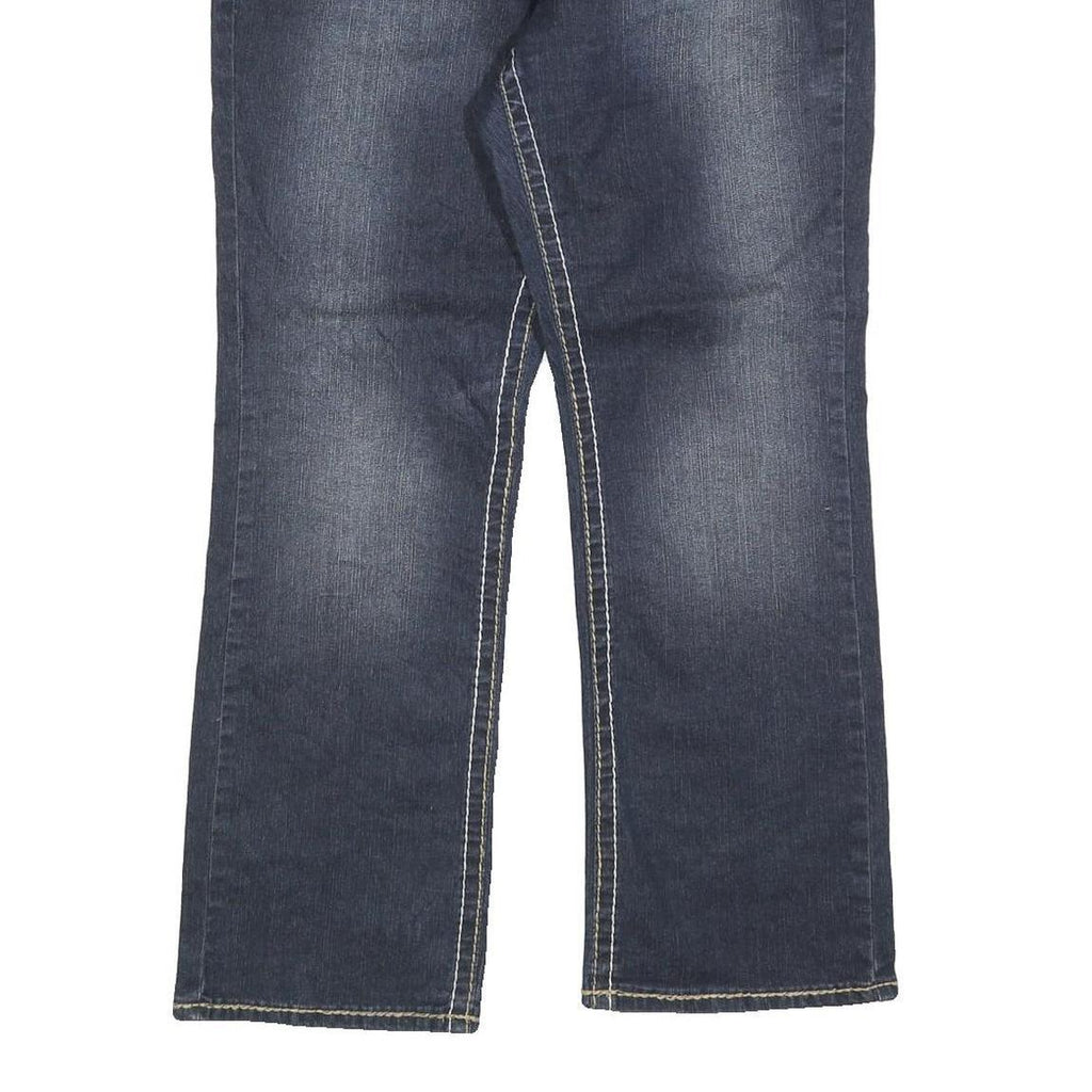 ANGELS Womens Regular Fit Blue Denim Jeans W32 L28 Contrast Stitching