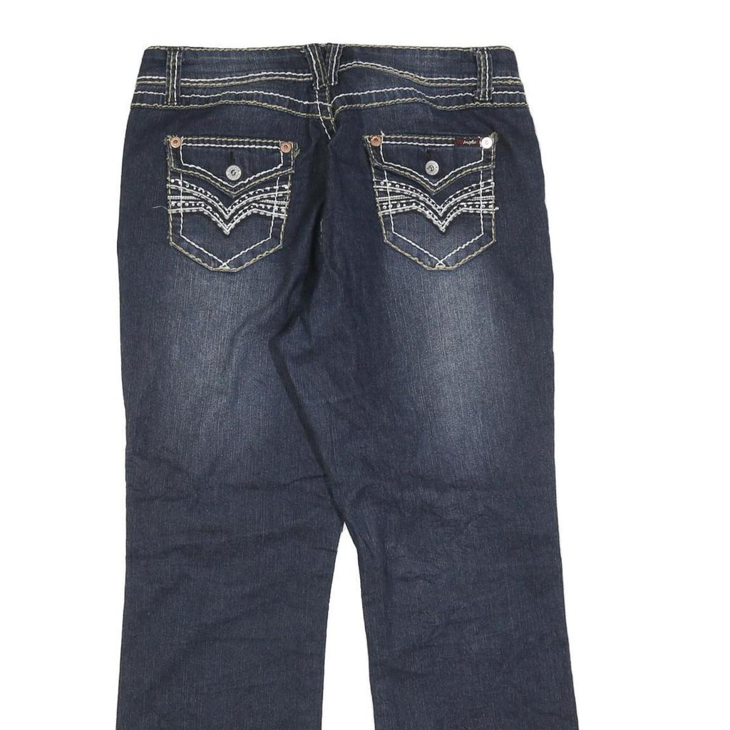 ANGELS Womens Regular Fit Blue Denim Jeans W32 L28 Contrast Stitching