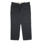 DICKIES Womens Cotton Blend Black Regular Straight Trousers W38 L29 Zip Closure