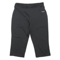 REEBOK Womens Black Sports Shorts M W29 Plain Logo Comfort Fit Activewear