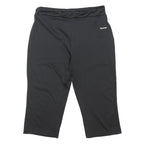 REEBOK Womens Black Sports Shorts M W29 Plain Logo Comfort Fit Activewear