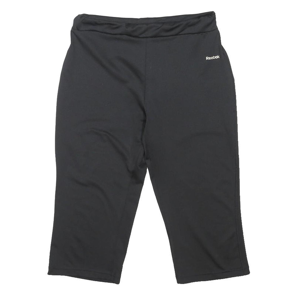 REEBOK Womens Black Sports Shorts M W29 Plain Logo Comfort Fit Activewear