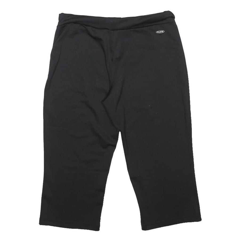 REEBOK Womens Black Sports Shorts M W29 Plain Logo Comfort Fit Activewear