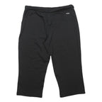 REEBOK Womens Black Sports Shorts M W29 Plain Logo Comfort Fit Activewear