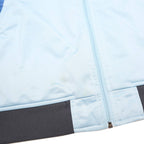 KAPPA Mens Light Blue & Navy Blue Track Jacket L Polyester Sports Zip