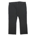 DICKIES Mens Relaxed Black Cotton Blend Workwear Trousers W42 L30 Zip Closure
