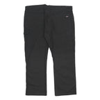DICKIES Mens Relaxed Black Cotton Blend Workwear Trousers W42 L30 Zip Closure