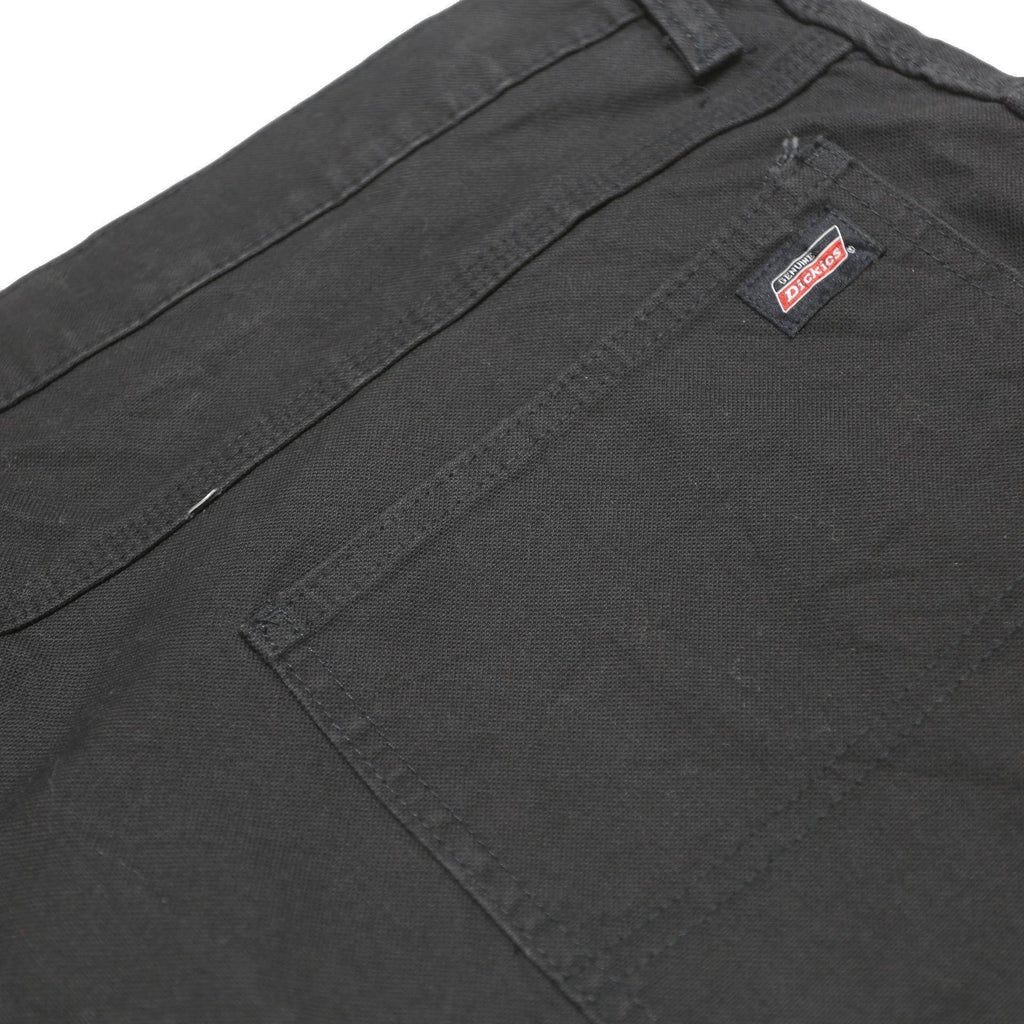 DICKIES Mens Relaxed Black Cotton Blend Workwear Trousers W42 L30 Zip Closure