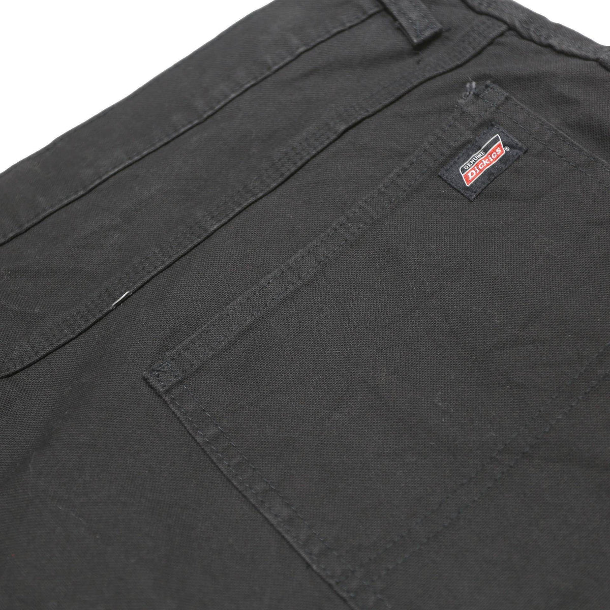 DICKIES Mens Relaxed Black Cotton Blend Workwear Trousers W42 L30 Zip Closure