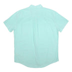 TOMMY HILFIGER Mens Light Green Shirt 2XL Casual Short Sleeve Cotton