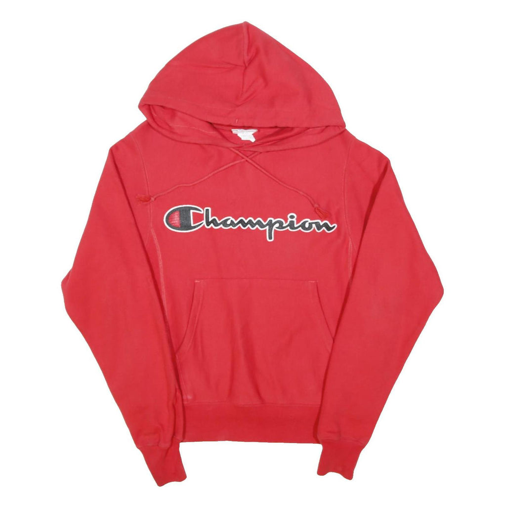 CHAMPION REVERSE WEAVE Mens Red Hoodie S Cotton Blend Pullover Casual