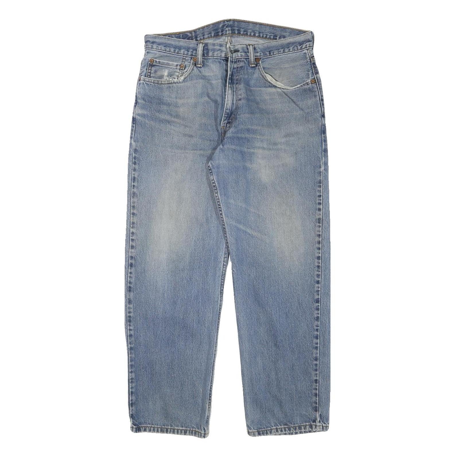 LEVI'S Mens Jeans Blue Regular Straight Denim Light W32 L28 Classic Fit Zip