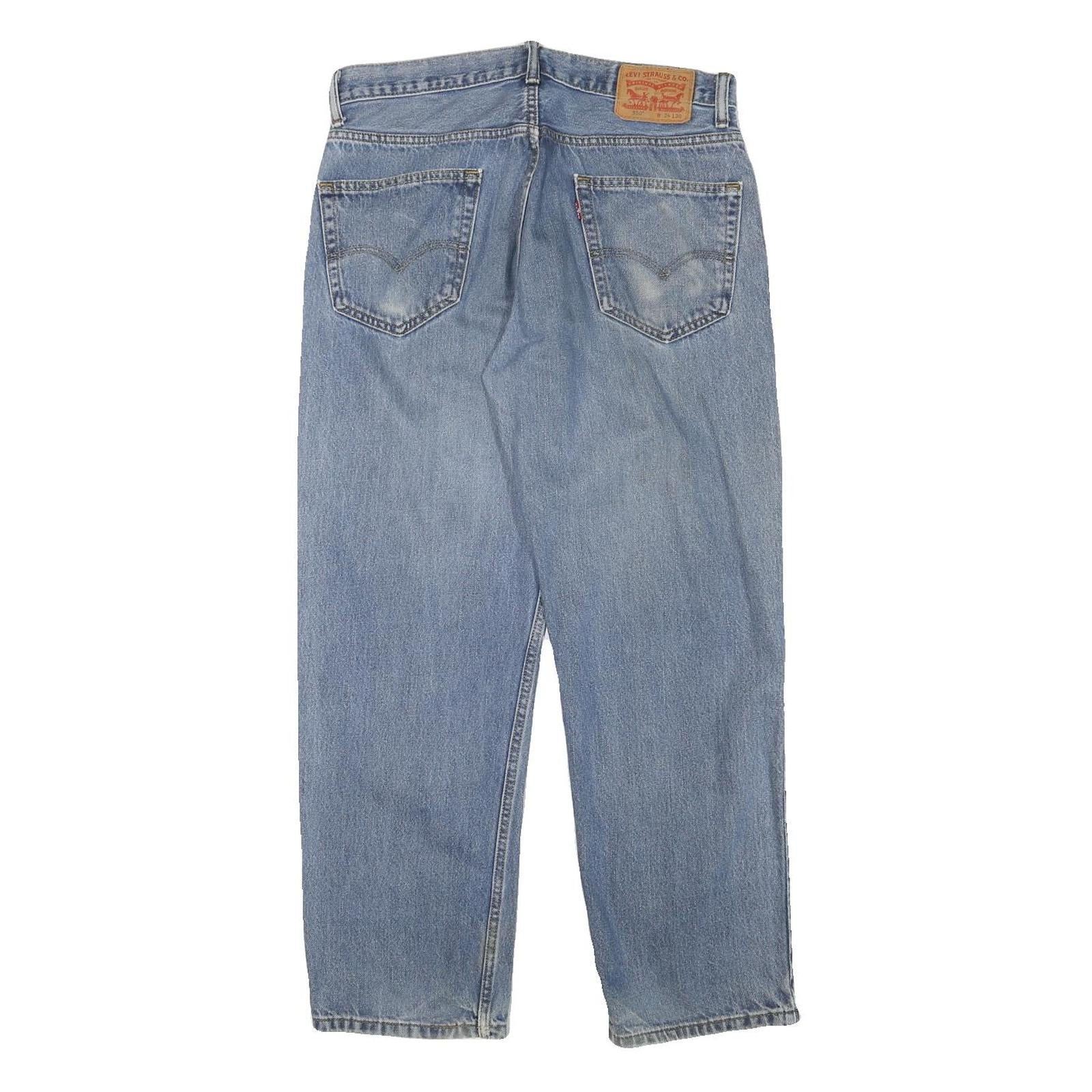 LEVI'S Mens Jeans Blue Regular Straight Denim Light W32 L28 Classic Fit Zip