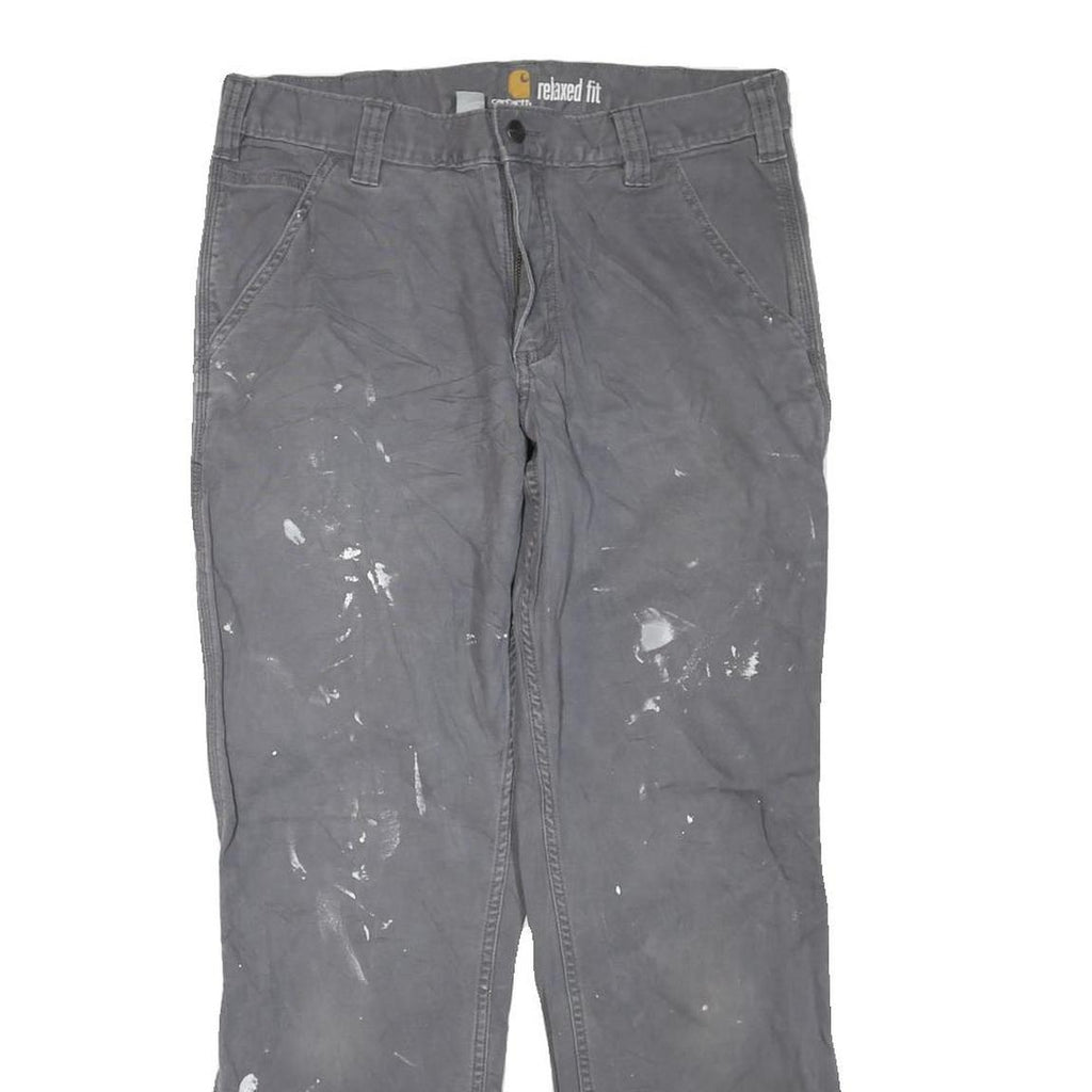 CARHARTT Mens Jeans Grey Regular Straight Denim W32 L27 Workwear Utility