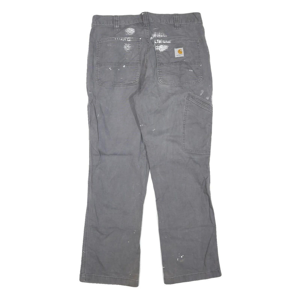 CARHARTT Mens Jeans Grey Regular Straight Denim W32 L27 Workwear Utility