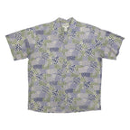 COOKE STREET Mens Blue & Green Pattern Casual Shirt L Cotton Hawaiian Holiday