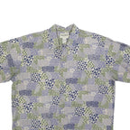 COOKE STREET Mens Blue & Green Pattern Casual Shirt L Cotton Hawaiian Holiday