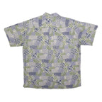 COOKE STREET Mens Blue & Green Pattern Casual Shirt L Cotton Hawaiian Holiday