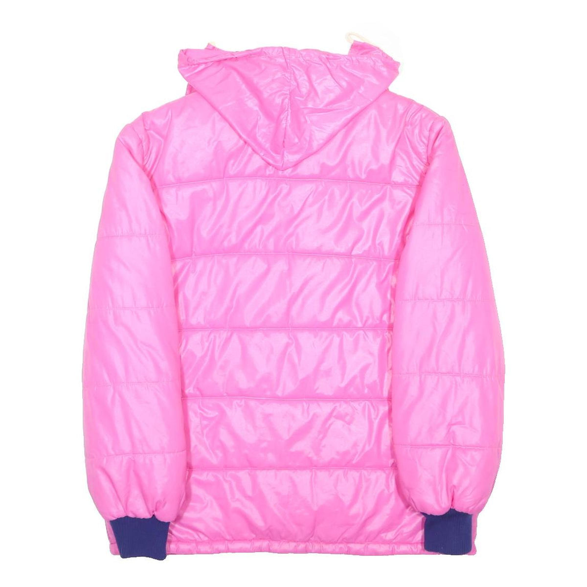 PUMA Womens Pink XL Polyester Zip Hooded Quilted Jacket Casual Sportswear