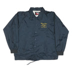 CANADA Mens Navy Blue Button Jacket XL Polyester Blend Plain Casual Outdoor