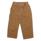 CARHARTT Boys Cotton Brown Regular Straight Trousers W8 L12 Durable Workwear