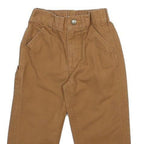 CARHARTT Boys Cotton Brown Regular Straight Trousers W8 L12 Durable Workwear
