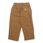 CARHARTT Boys Cotton Brown Regular Straight Trousers W8 L12 Durable Workwear