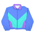 SOARKS Womens Blue & Purple Nylon Zip Jacket M Retro Colourblock Outdoor