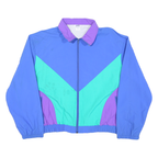 SOARKS Womens Blue & Purple Nylon Zip Jacket M Retro Colourblock Outdoor