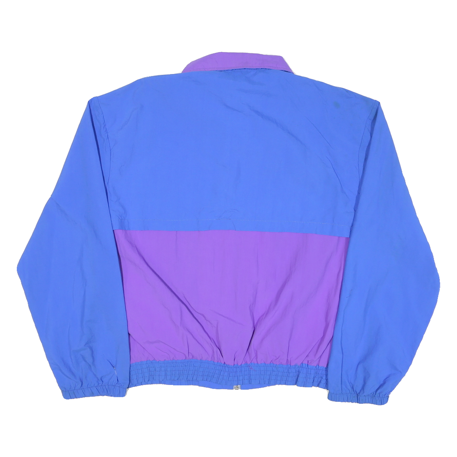 SOARKS Womens Blue & Purple Nylon Zip Jacket M Retro Colourblock Outdoor