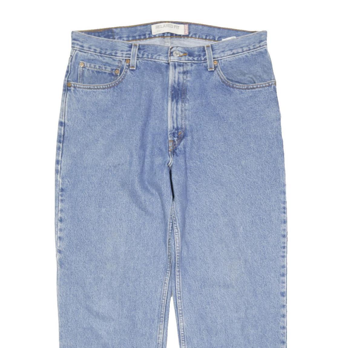 LEVI'S 550 Straight Mens Jeans Blue Regular Straight Denim Light W34 L39 Relaxed