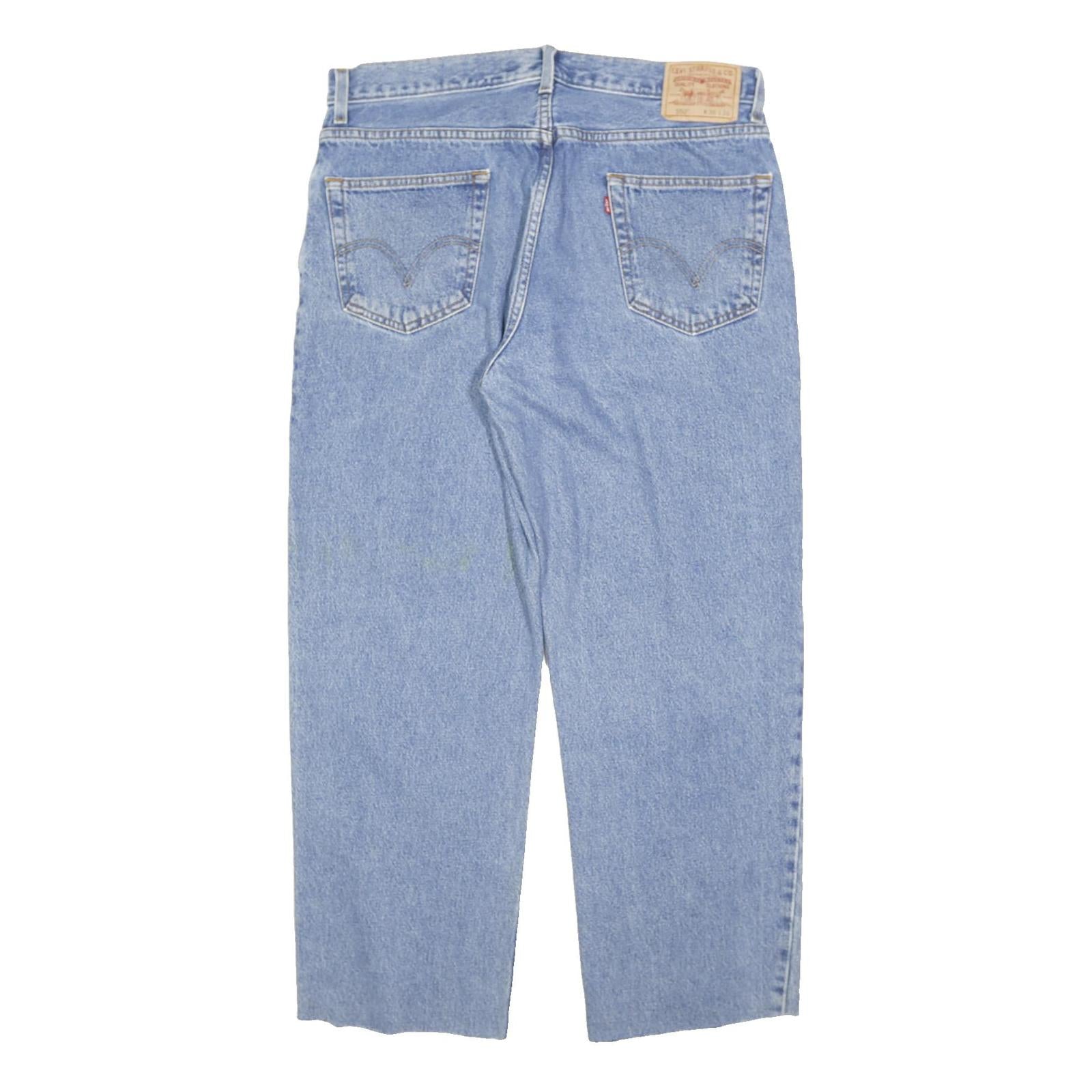 LEVI'S 550 Straight Mens Jeans Blue Regular Straight Denim Light W34 L39 Relaxed
