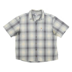 CARHARTT Mens Grey & Cream Check Shirt L Casual Workwear Button Front Pocket