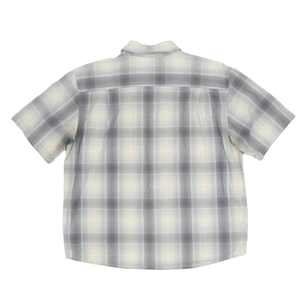 CARHARTT Mens Grey & Cream Check Shirt L Casual Workwear Button Front Pocket