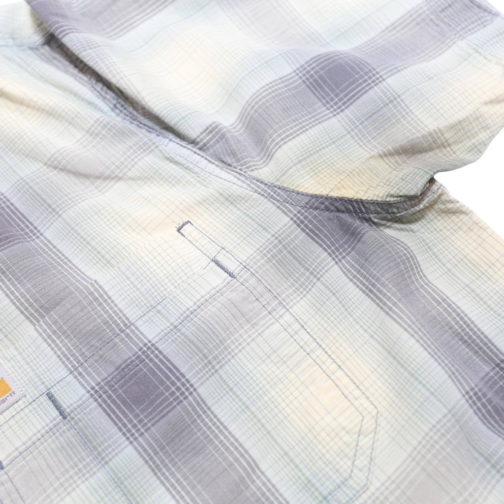 CARHARTT Mens Grey & Cream Check Shirt L Casual Workwear Button Front Pocket