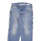 DICKIES Mens Regular Blue Denim Jeans W34 L30 Classic Cotton Blend Zip Casual