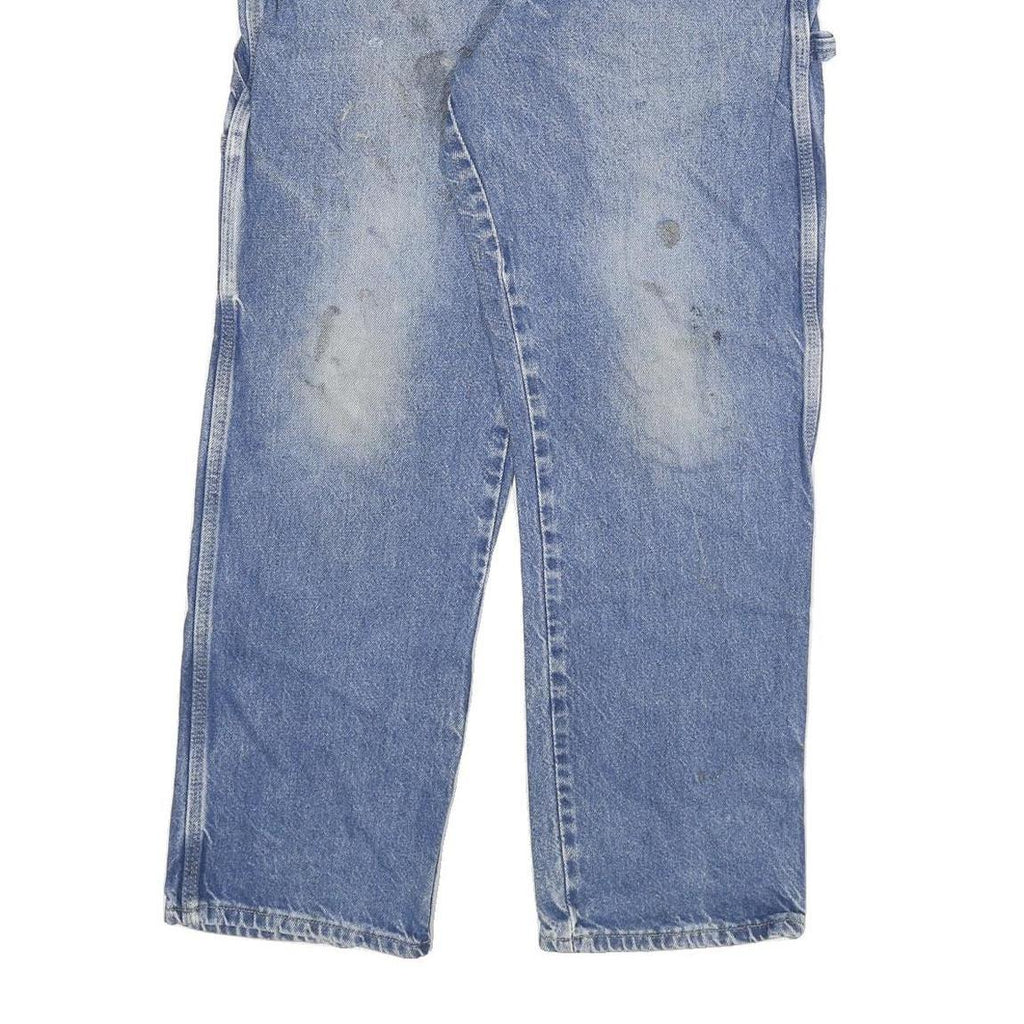 DICKIES Mens Regular Blue Denim Jeans W34 L30 Classic Cotton Blend Zip Casual