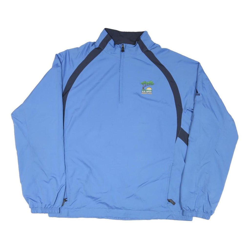 ADIDAS Mens Blue & Navy U.S. Open Golf Jacket XL Polyester Blend Zip Sportswear