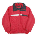 INSIDE EDGE Mens Red & Black Nylon Jacket L Zip Plain Casual Sportswear