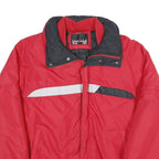 INSIDE EDGE Mens Red & Black Nylon Jacket L Zip Plain Casual Sportswear