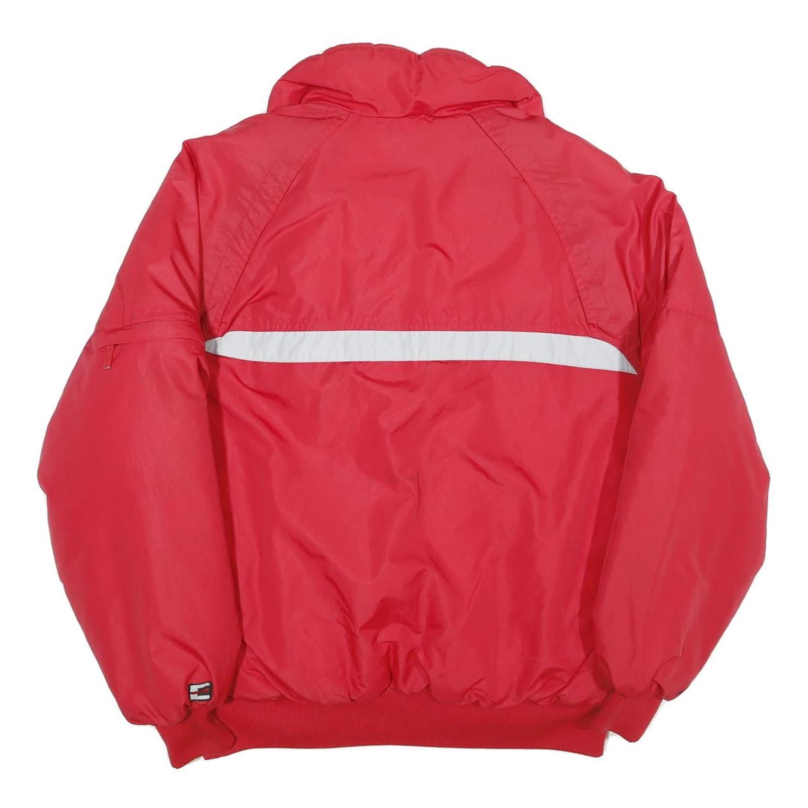 INSIDE EDGE Mens Red & Black Nylon Jacket L Zip Plain Casual Sportswear