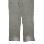 CARHARTT Mens Regular Fit Workwear Grey Denim Jeans W36 L36 Cotton Blend Zip