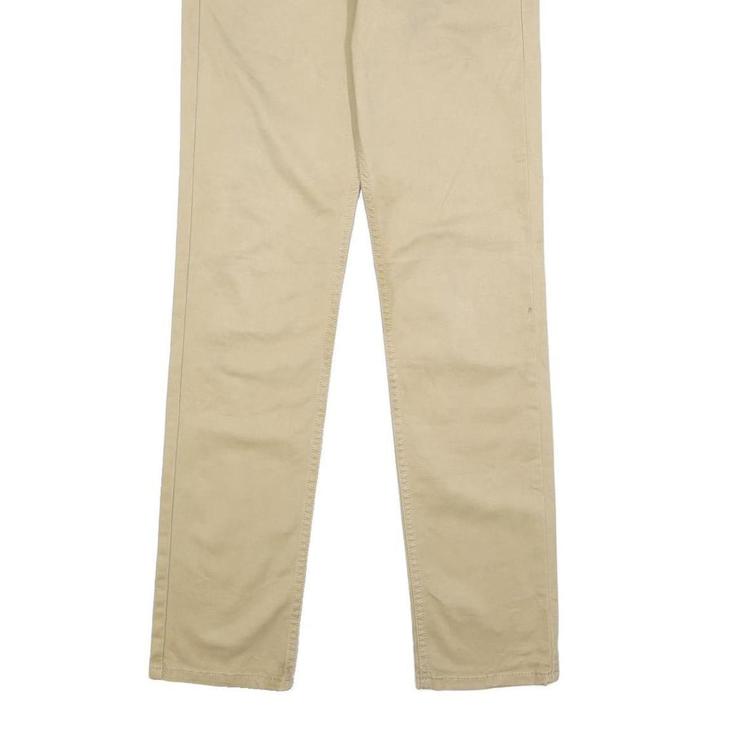 LEVI'S Mens Cotton Blend Beige Slim Tapered Trousers W29 L32 Casual Zip Closure